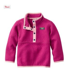 L.L. Bean Kids Pink Quilted Pullover